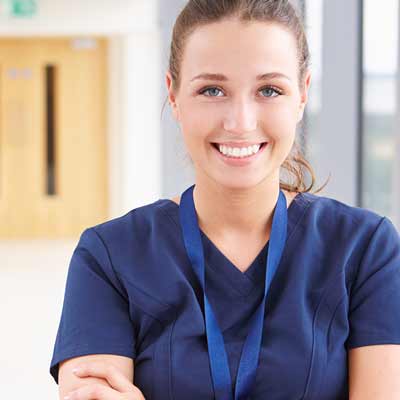 Young nurse smiling